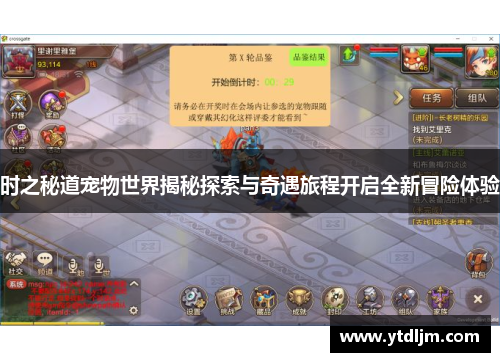 时之秘道宠物世界揭秘探索与奇遇旅程开启全新冒险体验